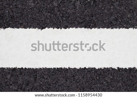 Close up white line and black asphalt on the road texture and background patterns from top view for concept design, Beautiful surface street 