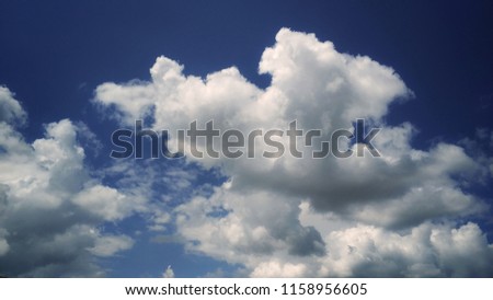 Blue clouds in the sky