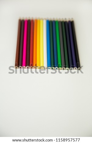 Colorful wooden pencils