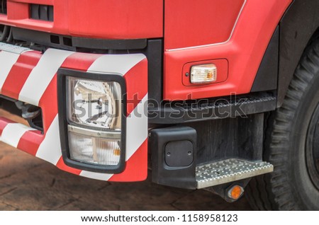Headlight fire truck