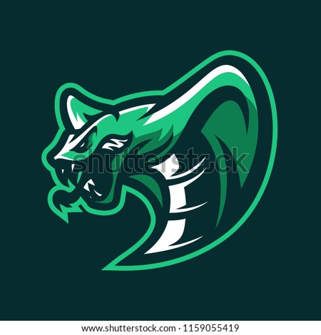 cobra snake esport gaming mascot logo template