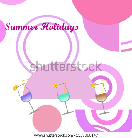 cocktail summer holiday vector background