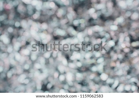 Small pieces crumpled aluminum foils focus on object