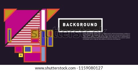Vector abstract colorful rectangle background for banner