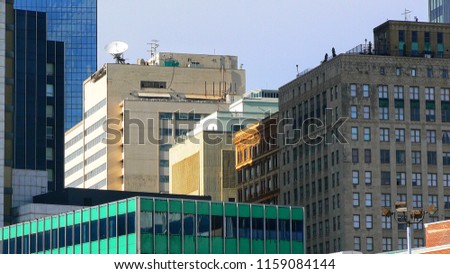 Office buildings crown lower Peachtree Street in downtown Atlanta, Georgia.