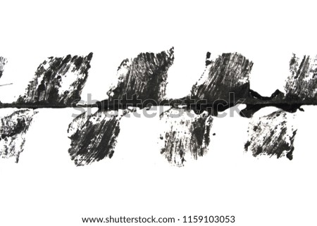 imprint of tire isolated on white background