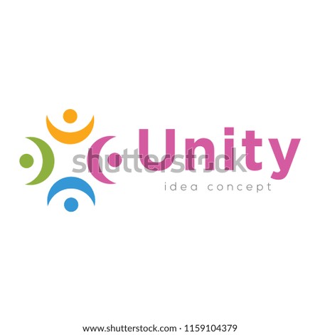 Creative Unity People Concept Logo Design Template