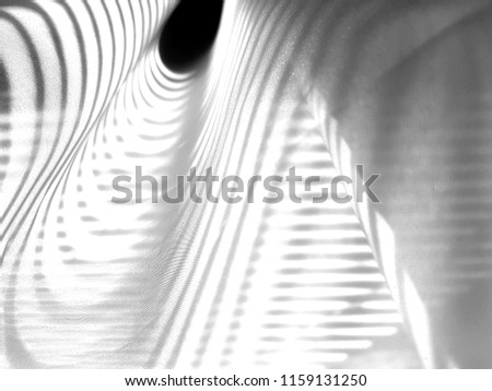 Abstract light and shadow striped curved lines and black hole 