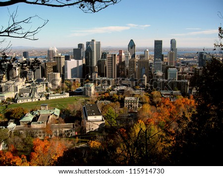 Montreal Skyline in Autumn