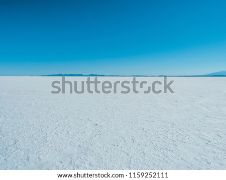 Miles of salt flats in Uyuni, Bolivia