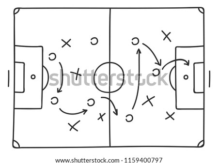 soccer-tactics sketch icon Royalty-Free Stock Photo #1159400797