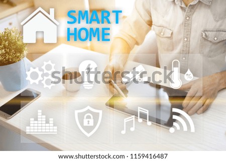 Smart home system, automation and iot concept.