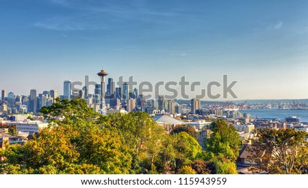 Seattle Skyline Panorama from Kerry Park