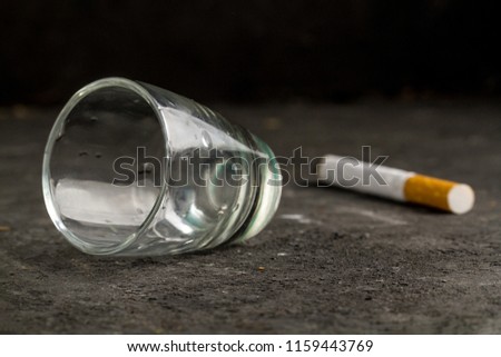 Fighting alcohol dependence, depression. Quit the alcohol, nicotine dependence. Alcoholism concept. Combating bad habits and depression Royalty-Free Stock Photo #1159443769