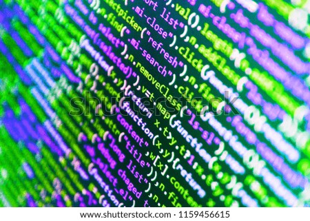 Programming code abstract technology. Binary digits code editing