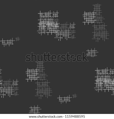 Grunge Seamless Net. Abstract Pattern. Modern Hand Drawn Texture with Scribble Crossing Lines. Black and White Vector Pattern for Cotton, Print, Textile. Abstract Seamless Pattern.