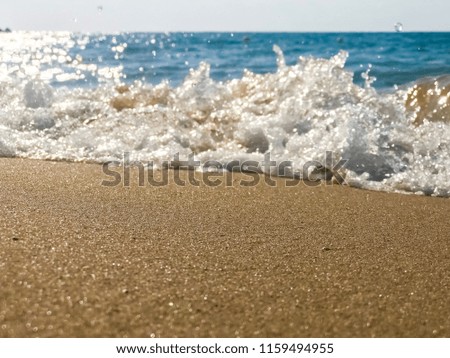 Wave splash on the shore