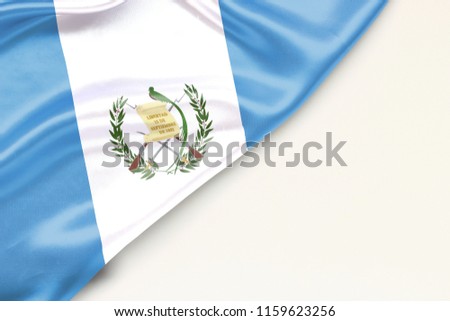 Flag of Guatemala: white background and place for text
