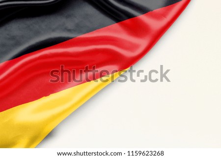 Flag Germany: white background and place for text