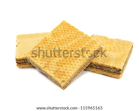 wafers on a white background