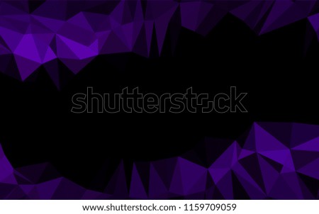 Dark Purple vector abstract polygonal texture. Brand new colored illustration in blurry style with gradient. The template can be used as a background for cell phones.