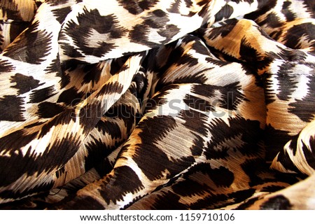 Leopard pattern fabric.