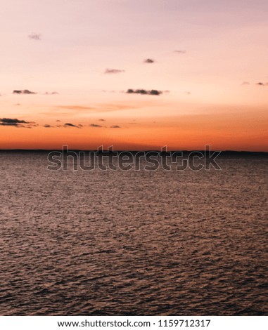 Amazing sunset on the sea.