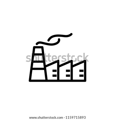 building factory icon. Element of real estate sign for mobile concept and web apps icon. Thin line icon for website design and development, app development
