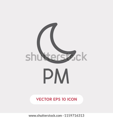 Pm vector icon, day time symbol Royalty-Free Stock Photo #1159716313