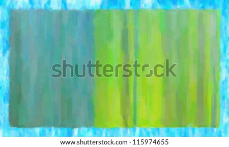 Digital structure of painting. art abstract background with a turquoise frame and stains of oil paint