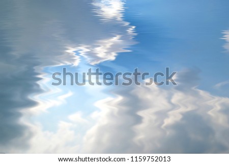 cloud reflect on water, abstract background,