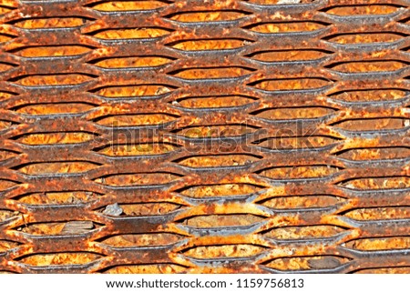 Rust steel grating texture