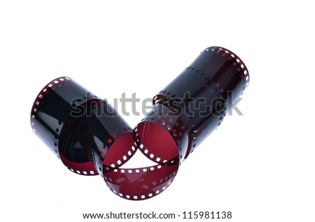 Negatives film isolated on a white background