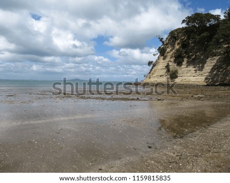 View from a beach in New Zealand