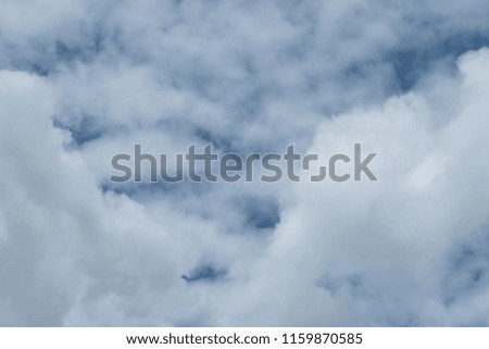 Blue sky and white clouds soft focus, background concept.