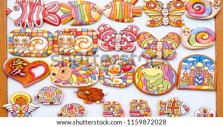 Texture Background pattern. Folk art Articles made of clay Hobbies and Creativity is a process of human activity that helps to develop the outlook and express the creative aspects of one's personality