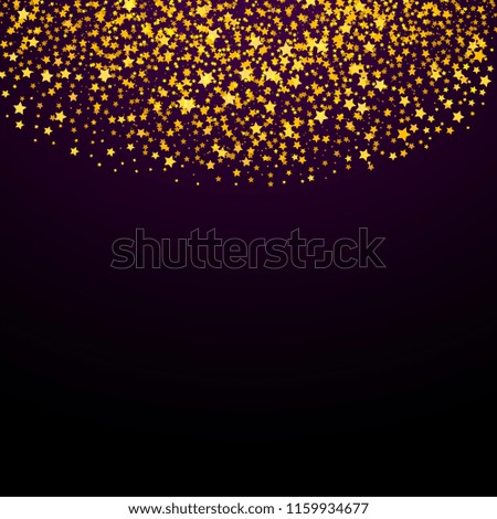 confetti of gold stars, vector illustration on black background