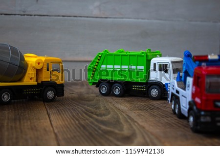 a truck concrete mixer and tow truck kids toys