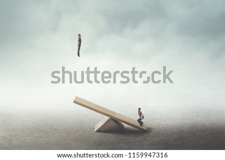try to fly freedom concept Royalty-Free Stock Photo #1159947316
