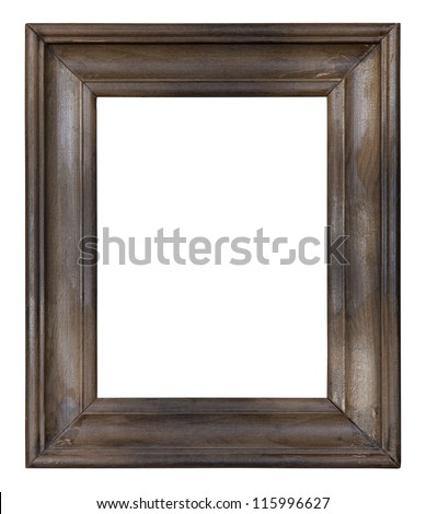 Old wooden picture frame with clipping path Royalty-Free Stock Photo #115996627