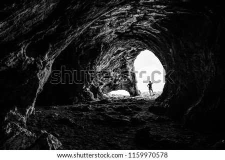 Dark large cave
