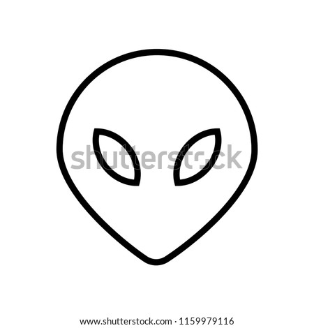 Alien icon vector isolated on white background, Alien transparent sign
