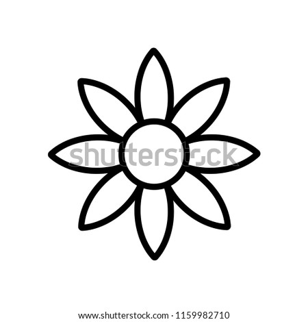 Flower icon vector isolated on white background, Flower transparent sign