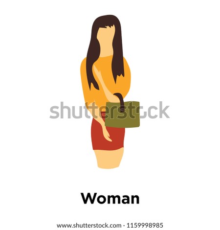 Woman icon vector isolated on white background, Woman transparent sign , standing human or people cartoon character illustration