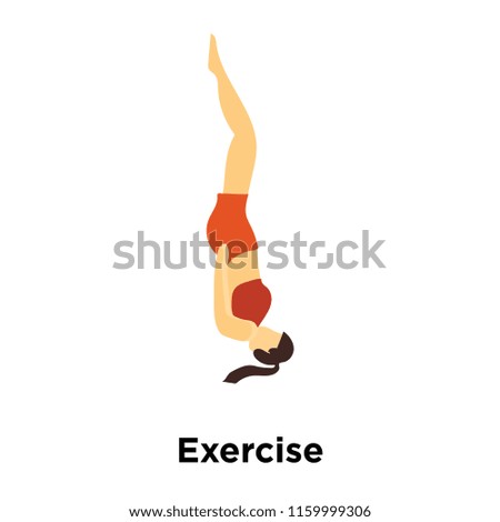 Exercise icon vector isolated on white background, Exercise transparent sign , standing human or people cartoon character illustration
