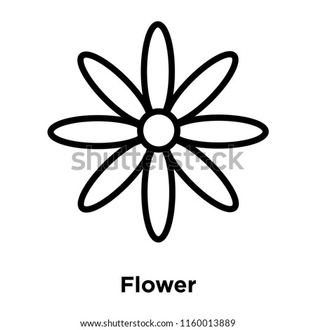 Flower icon vector isolated on white background, Flower transparent sign , line or linear sign, element design in outline style