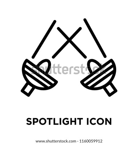 Spotlight icon vector isolated on white background, Spotlight transparent sign , line and outline elements in linear style