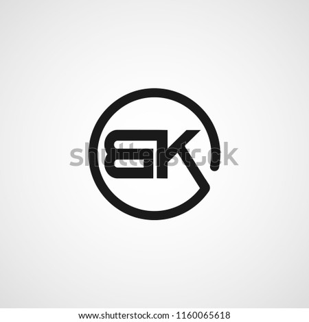 Initial Letter BK Logo Template Design