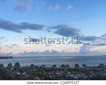 scenery sky ocean coast tracel sky landscape sea Royalty-Free Stock Photo #1160095327