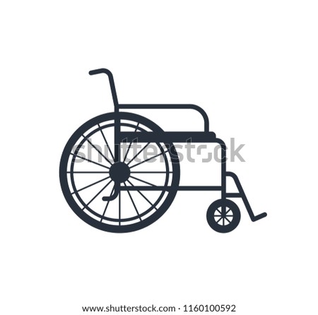 Wheelchair for disabled isolated on white background
